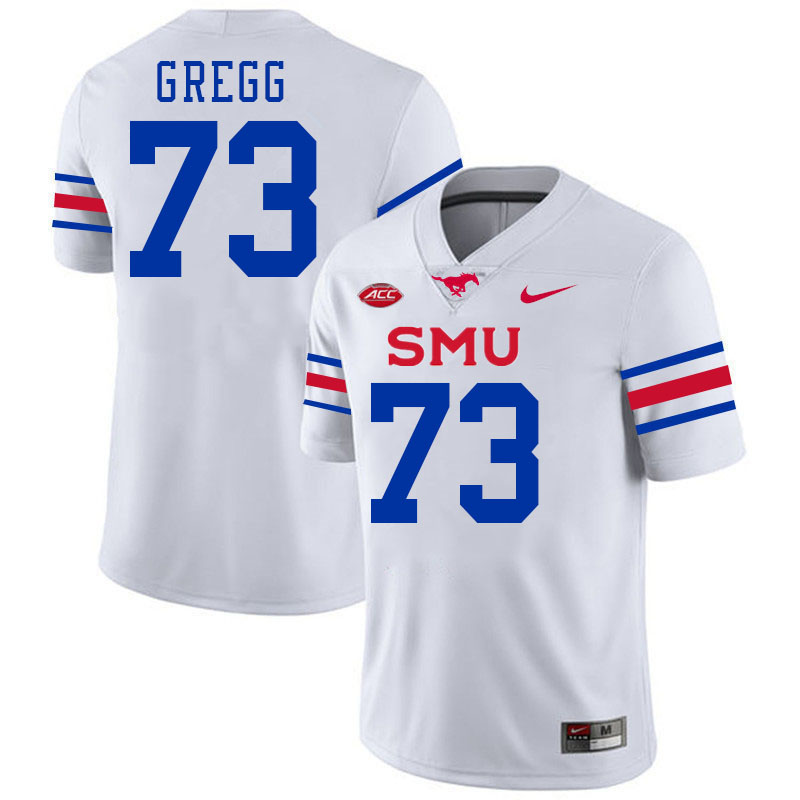 SMU Mustangs #73 Forrest Gregg Jersey College Football Uniforms-White